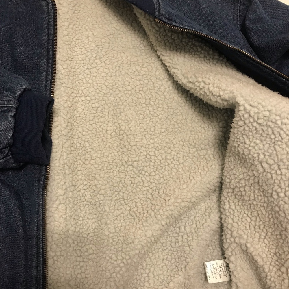 J.O.A. Denim Sherpa Bomber Jacket - Picture 7 of 8